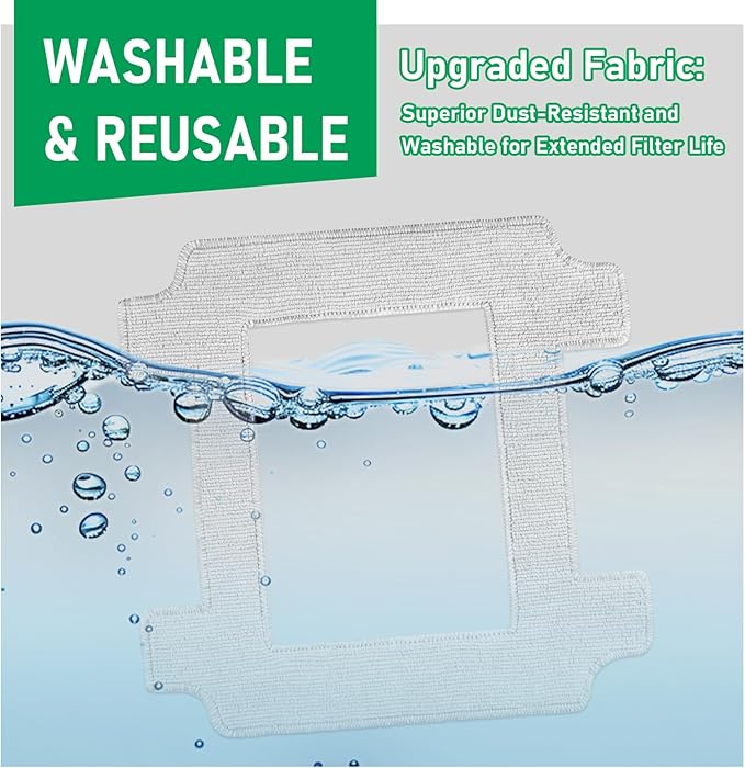 Klypticfit Winbot W2 Pro Replacement Mop Pads - 12 Pcs Washable & Reusable Cleaning Cloths Compatible with Ecovacs Winbot W2 Omni, W1 Pro, W2 Pro Window Vacuum Cleaner Robot