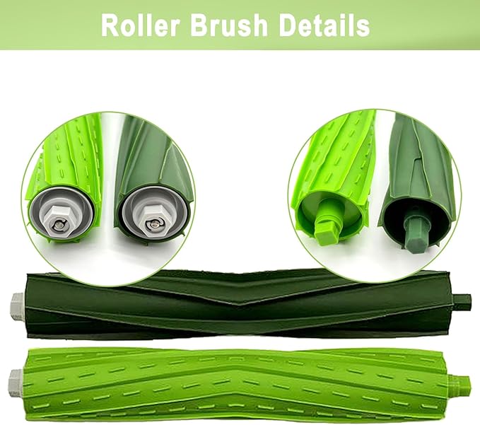 26 Pack Replacement Parts Accessories Compatible for iRobot Roomba i3 i3+ i7 i7+ i4 i6 i6+i8 i8+/Plus E5 E6 E7 J7 i5+j5+ I,E&J Series Vacuum Cleaner 2 Roller Brush & 8 Filters & 8 Side Brushes &8 bags