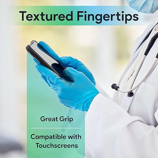 Medical Exam Blue Nitrile Gloves Small 1000 Count - 3 Mil Powder and Latex Free Disposable Gloves - Case of 10 Boxes of 100