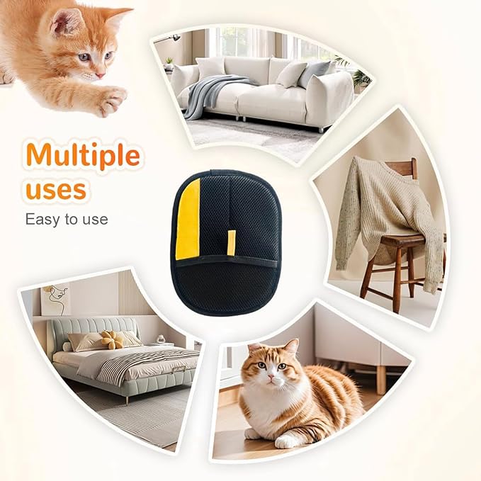 Mejreiik Pet Hair Removal Glove,Magic Brush Pet Hair,electrostatic pet Hair Remover Glove,Laundry/Couch/Carpet/Car Seat for 2025 New Reusable Magic Brush Cat & Dog Remover Tool
