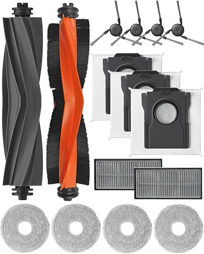 MSOKNLLI Accessories Part Kit for Dreame X40 Ultra / X40 / X40 Pro / S30 Pro Ultra Robot Vacuum, Main Brush, HEPA Filters Activated Carbon Filter, Side Brushes, Dust Bags, Wipes