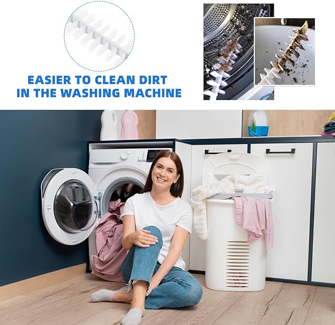 Washer and Dryer Washing Machine Cleaner Rolling Washing Machine Cleaning Brush Flexible Refrigerator Coil Cleaning Brush Washer Drum Brush for Home Dryer Vent Cleaner Kit