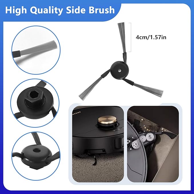 X40 Ultra /L40 Ultra/X40 Master Replacement Part for Dreame，Mova P50 Pro Ultra/Mova P10 Pro Ultra accessories,2 Rubber Main Brush,8 Mop Pads,6 Activated Carbon Dust Bag,4 Carbon Filters-29 PCS