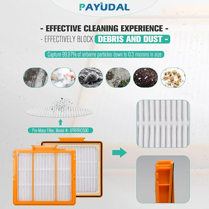 Replacement Parts for Shark AI AV2511AE AV2501S AV2610WA AV2501AE RV2502AE RV2610WA RV2520 AV2510 2-In-1 AI Ultra Robot Vacuum Cleaner Accessories Kits. Main Brush, HEPA Filter, Foam Filter,Side Brush