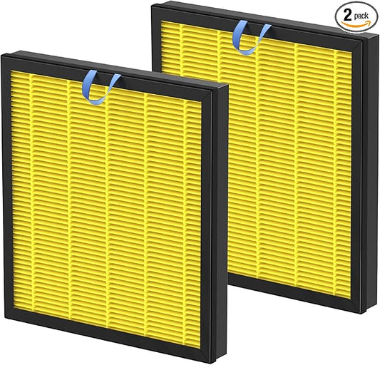 2 Pack Vital 100S Pet Care Replacement Filter for LEVOIT Vital 100S Air Purifier, 3-in-1 Vital 100s-P Hepa Filter and High-Efficiency Activated Carbon Filter, Replace Part #Vital 100S-RF-PA, Yellow