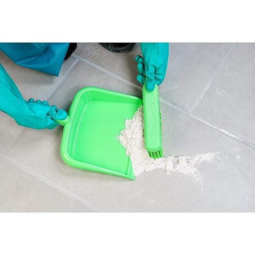 SPARTA Large Handheld Dustpan with Hanging Hole, Heavy-Duty Plastic Dustpan with Wide Lip for Countertops and Surfaces, Plastic, 10 Inches, Lime, (Pack of 12)