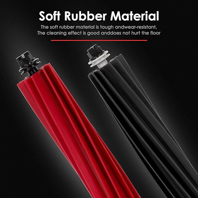 (2 Pack) Q5 Pro+ Main Roller Brushes Compatible with Roborock S8 Pro Ultra/ Q5 Pro/ Q5 Pro+/ Q8 Max/ Q8 Max+/ Q5 Max+ Q5 DuoRoller+, Dual Roller Brushes Rubber Brush Replacement Parts Brushes