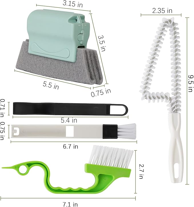 Trycooling Hand-held Groove Gap Cleaning Tools Door Window Track Kitchen Cleaning Brushes (4 Pcs)