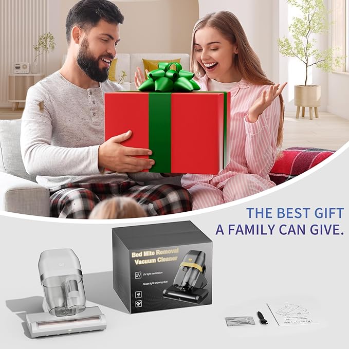 HYNSEN Mattress Vacuum Cleaner, Bed Vacuum Cleaner with UV & Ultrasonic, 16Kpa Suction Handheld Bed Vacuums with High Heating Tech, Effectively Clean Up Bed, Pillows, Sofas, Carpets, 550W