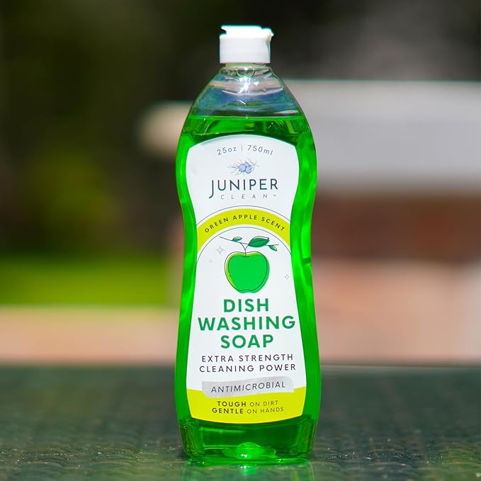 Dish Soap, Green Apple Scent, Liquid Dish Washing Soap Squeeze Bottle 25 Fl Oz (Pack of 1)