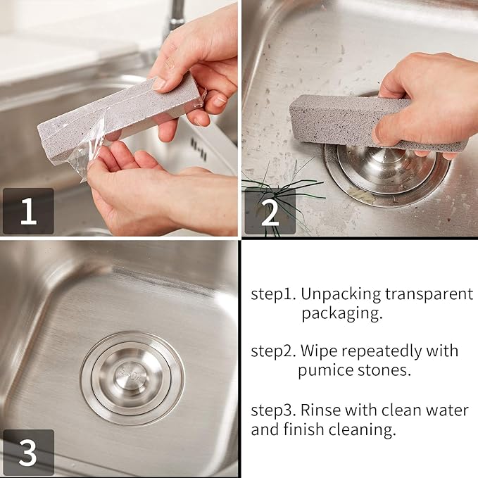 20 Pieces Pumice Stones for Cleaning - Pumice Scouring Pad, Stick Cleaner for Removing Toilet Bowl Ring, Bath, Household, Kitchen, Pool, 5.9 x 1.4 x 0.9 Inch(Gray)