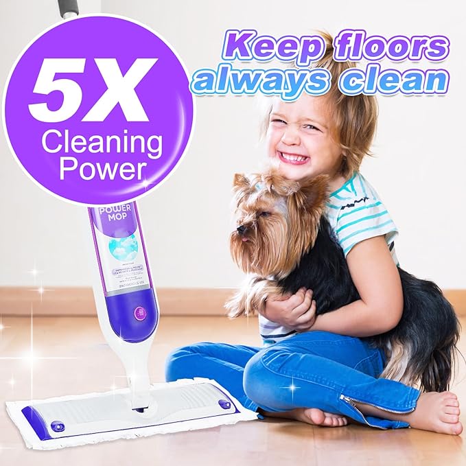 24 Pack Disposable Power Mop Refills Pads Compatible with Swiffer PowerMop Mop - Power Mop Pads Refill for Multi-Surface Floor Cleaning