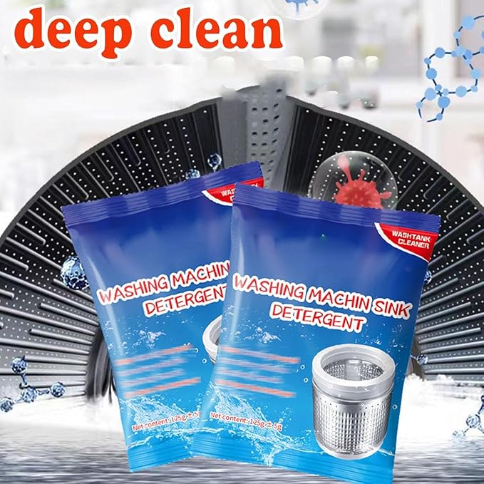 Powerful Stain Remover Washer Tank Cleaner, Washing Machine Deep Cleaner Front Loader Top Load, Heavy Duty Stubborn Stain Cleaner, Household Descaler For Drum, Tub & All Internal Parts (3PC)