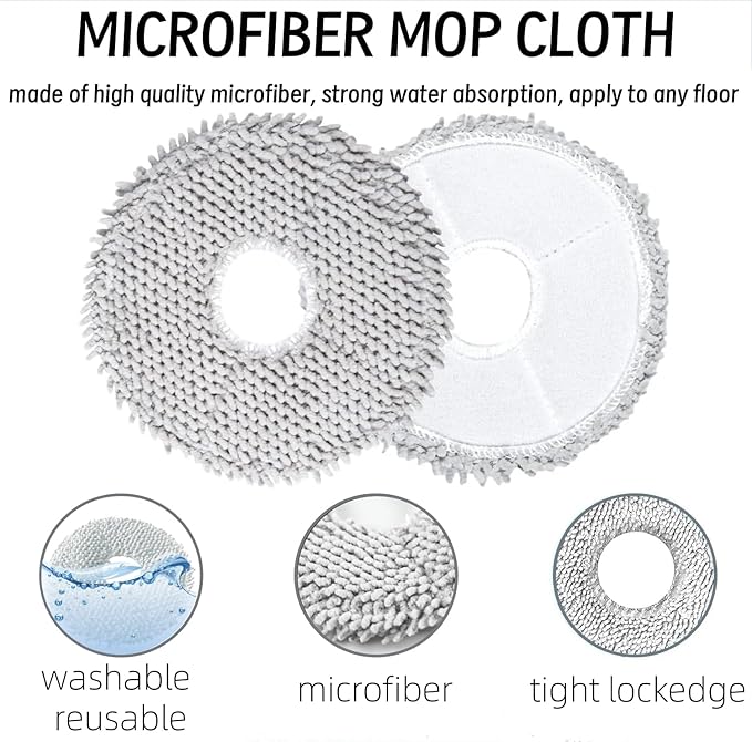 Accessories Kit for Roborock Qrevo S/Qrevo Pro Robot Vacuum Cleaner, 1 Main Brushes, 6 Dust Bags, 4 Side Brushes, 4 HEPA Filters, 4 Mop Cloths, Cleaning Tool, Attachments Replacement Parts 21pcs