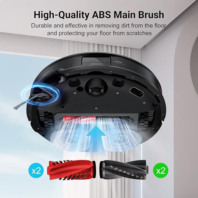Bpbdzz 34set Qrevo CurvX Accessories for Roborock Saros 10R Robot Vacuum 4 Main Brushes, 4 Filters, 6 Mop Pads, 6 Dust Bags & Scented Tablets, 6 Side Brushes, 1 Cleaning Brush, 1 Screwdriver