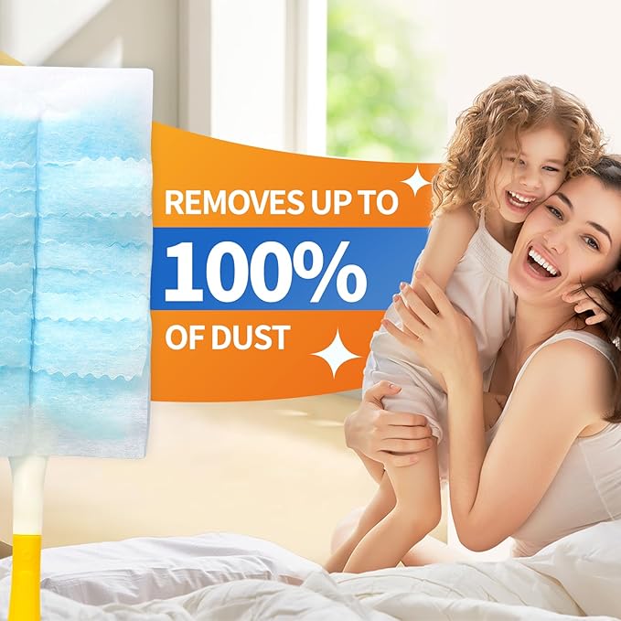 30 Count Electrostatic Duster Refills Compatible with S wiffer Duster,Multi-Surface Dusting Refills,Microfibre Dusters for Cleaning, Unscented