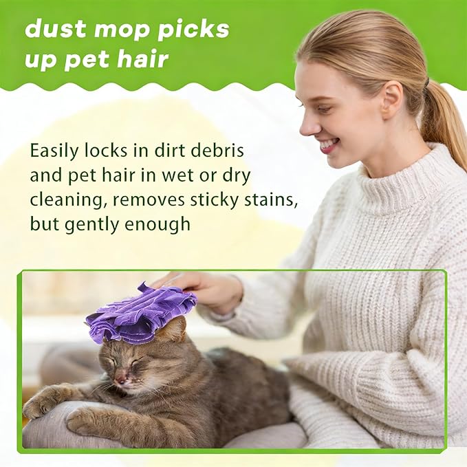 360° Electrostatic Duster Refills — The Sustainable Choice for a Dust-Free Home, Duster Refills Reusable, Larger Size Dusters with 4X Microfibers