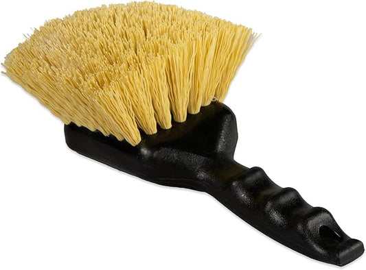 SPARTA 3650500 Plastic Scrub Brush, Cleaning Brush, Utility Brush With Polypropylene Bristles For Cleaning, 8 Inches, Black