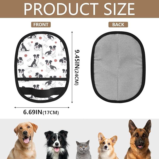 Border Collie Pet Hair Removal Glove for Cats & Dogs Reusable Pet Hair Removal Glove pet Hair Electrostatic Gloves