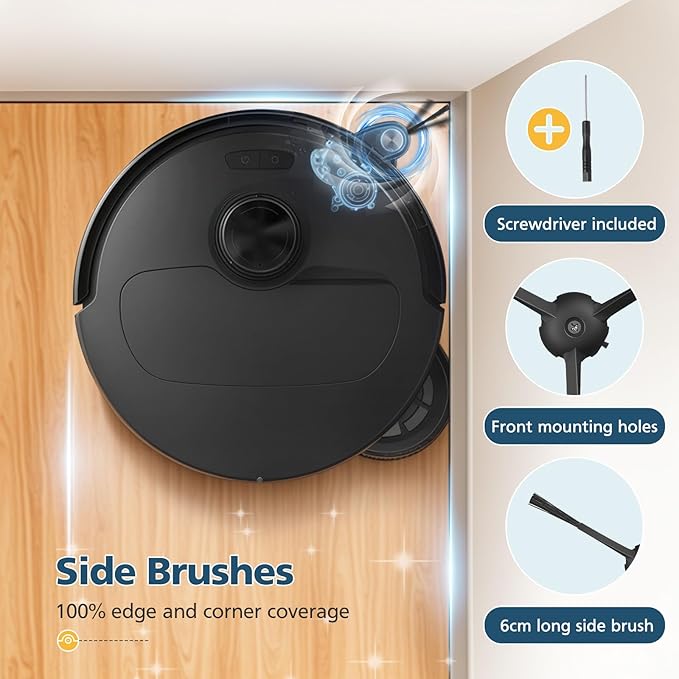 24 Pack Accessories Kit for Roborock Qrevo Master/Qrevo Slim Robot Vacuum, Replacement Parts with Dual Main Brush, 6*Side Brushes, 4*Filters, 4*Microfiber Mop Cloths, 6*Dust Bags, 2*Tools