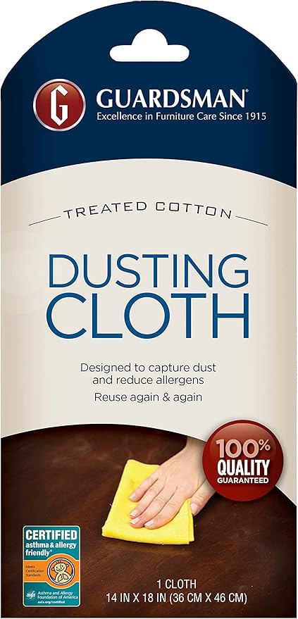 Guardsman Wood Furniture Dusting Cloths - 1 Pre-Treated Cloth - Captures 2x The Dust of a Regular Cloth, Specially Treated, No Sprays or Odors - 462100