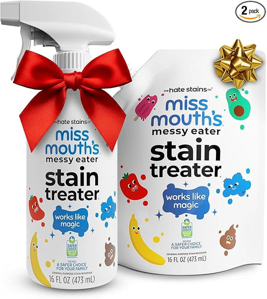 Miss Mouth's Messy Eater Stain Treater - 16oz Spray and 16oz Refill Pouch