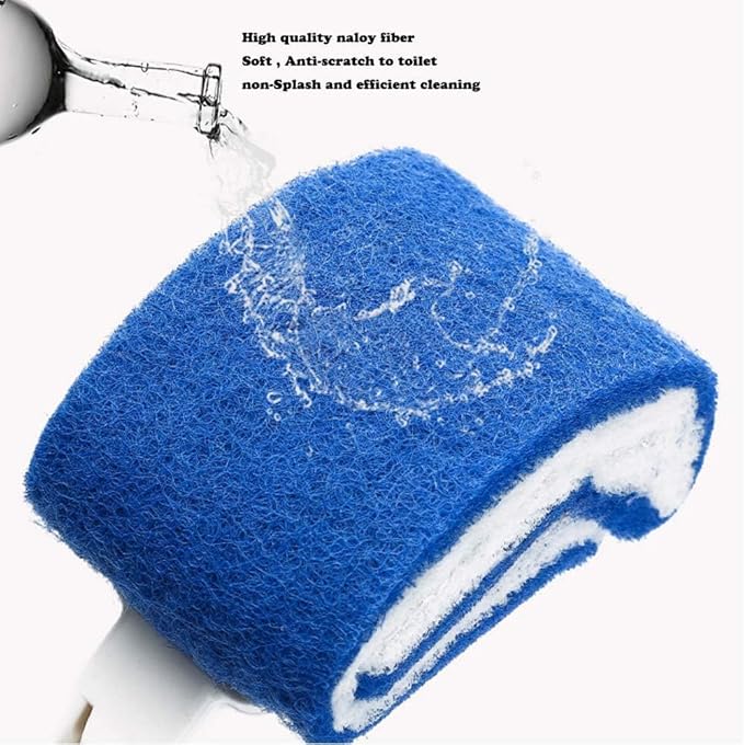 Toilet Brush Bowl Brush - Scratch-Free Curved Good Grip Easy to Use Deep Cleaning No Scratching, Anti-Splashing Easy to Store (2pc Blue)