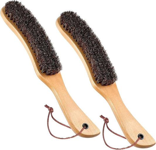 Felt Hat Brush,Felt Hat Cleaner Horse Hair Cowboy Hat Brush Cleaning Kit Hat Brush,Cowboy Hat Cleaner Easily Removes Dust Fuzz and Lint for Shoes Hats,Clothes,Baseball Caps (2)