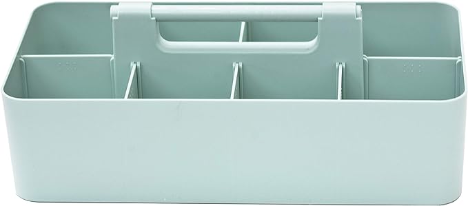 -Large Portable Caddy, DIY Dividers, 8 Compartments, Office Supplies Organizer, Simple, Portable Basket with Handle Storage Organizer Modern,Endless Multi Use -Made in USA