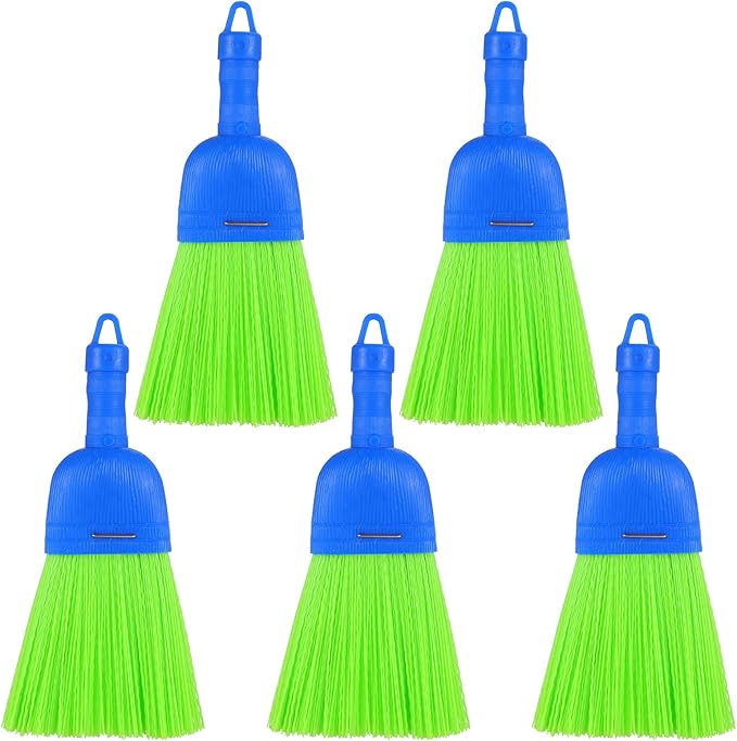5 Pcs Polyfiber Handheld Brush – Durable Whisk Broom for Indoor & Outdoor Cleaning Compact, Hang Hole for Easy Storage – Ideal for Cars, Floors, Porches, and More