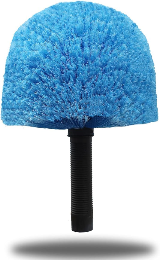 Blue Twist-On Cobweb Duster Head Brush - Efficient Indoor & Outdoor Spider Web Cleaning Solution - Fits Standard Acme Threaded Poles - Durable & Versatile Spider Web Cleaner Duster Brush Head Only