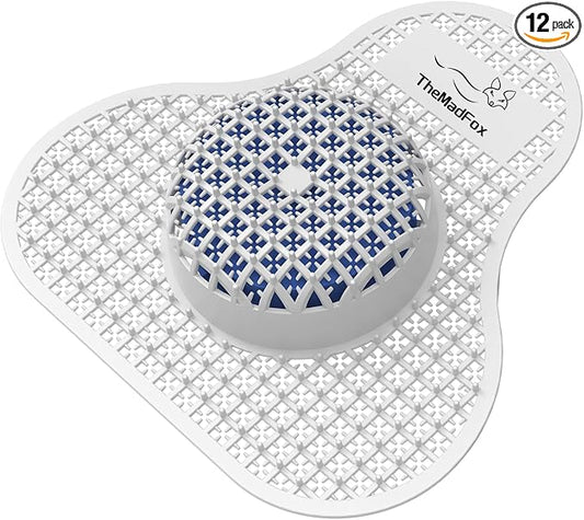 Urinal Screen Deodorizer (12 Pack),Urinal Cakes with Block Long-Lasting Ocean Scent,Anti-Splash Urinal Screens for Men Bathroom Airport Office Mall Hotel
