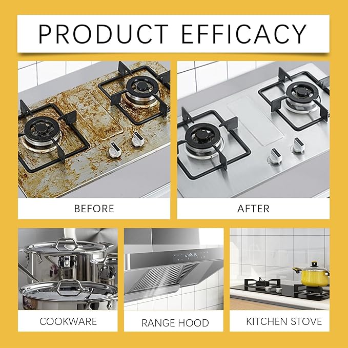 2025 New Greasy Dirt Clean Spray, Multifunctional Powerful Kitchen Foam Cleaner, Fast Foaming and Stain Removing, Heavy Oil Stain Cleaner Kitchen for Oven, Stove, Range Hood (3pcs)