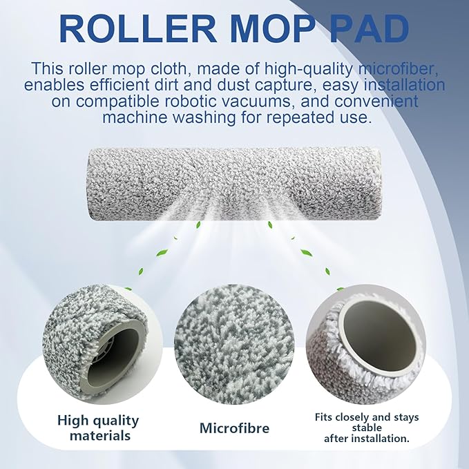 Homruich Roller Mop for Ecovacs Deebot X9 Pro Omni, X11 OmniCyclone Vacuum Cleaner, Replacement for Yeedi S14 Plus Vacuum Cleaner