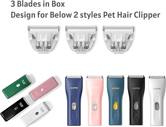 Founouly 3-Packs Home Professional Pet Dog Cat Grooming Clipper Replacement Blades Only