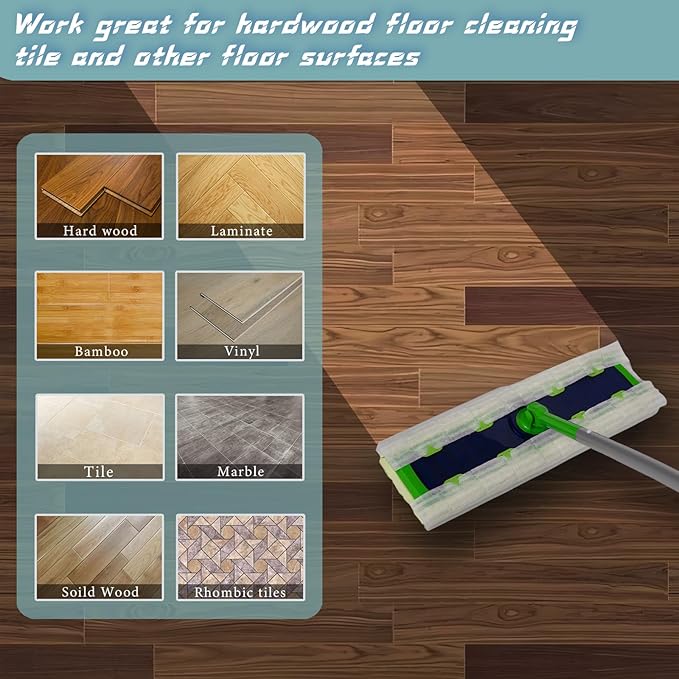 UKEENOR XL Dry Mop Refills 40 Counts Disposable Dusting Cloths Dry Sweeping Refills Dry Duster Cloths Mop Pads Floor Cloth Refills Electrostatic Cloths 9.8"x17" Extra Thick and Large