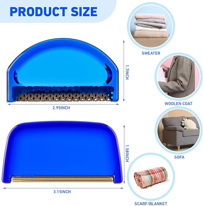 Boao 20 Pieces Sweater Combs to Remove Pilling Sweater Defuzzer Multi-Fabric Shaver and Cashmere Comb Wool Pilling Remover Pills, Fuzz from Clothes