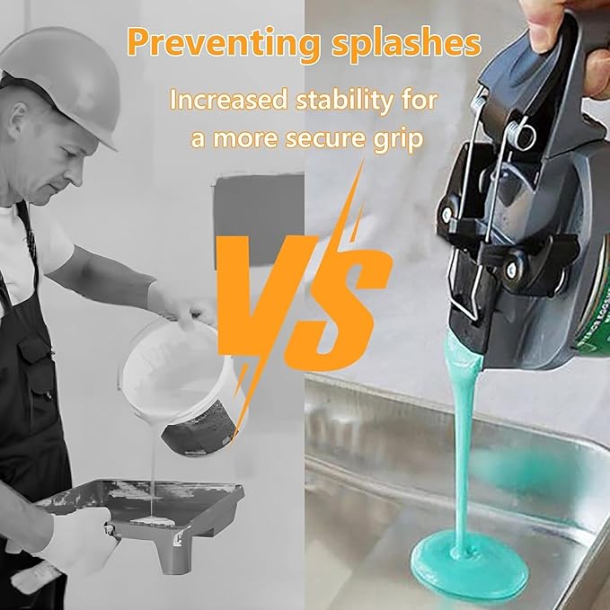 2 PCS 4L Mixing Mate Paint Lid with Paint Pouring Spout and Mixing Blade, 1 Gallon Universal Paint Shaker, for Stirring, Storing and Pouring, with Hand Crank