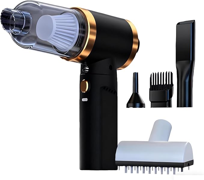 BGGJJ Car Vacuum Portable Cordless,Car Vacuum Cleaner high Power, Home Handheld Vacuum 30Mins with Battery,Black Vacuum Cordless 5000mAh,15000Pa Strong Suction.(Black)