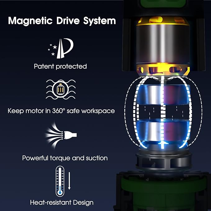 All in ONE Rechargeable Hot Tub Vacuum Cleaner for Spa - Magnetic Drive System, Ultra Fine Mesh Filter for Small Particle, Spot Cleaning for Above-Ground Inground Pools, 70 Mins (Blue)