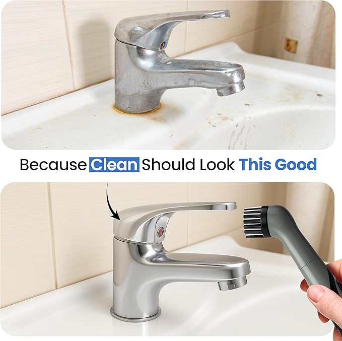 BEEST GroutCare 10000 Electric Spin Scrubber - Bathroom Cleaning Brush w/ 2 Replaceable Heads, IPX6 Waterproof - Cordless Electric Cleaning Brush Scrubber for Bathtub, Shower, Grout, Tile, Kitchen