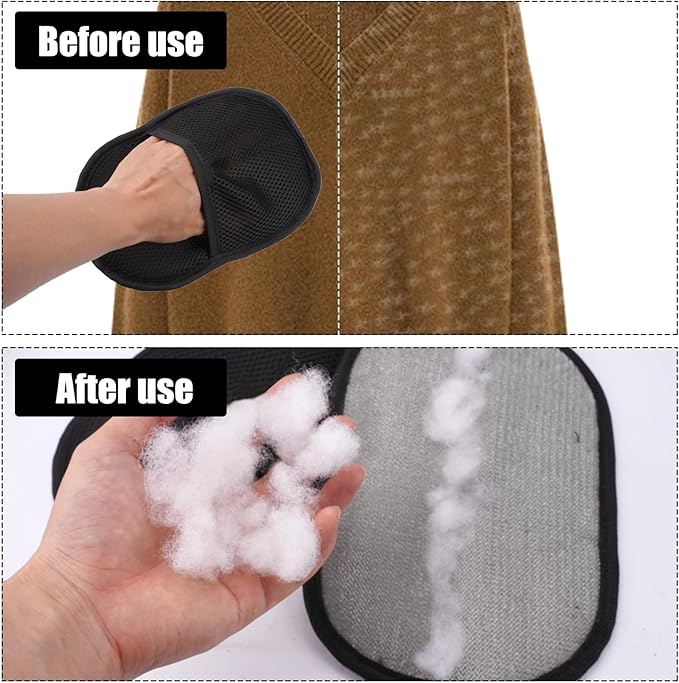 2Pcs Pet Hair Removal Glove for Cats & Dogs, Electrostatic Gloves Pet Hair, Double Sided Reusable Pets Grooming Hair Removal Glove for Washing, Deshedding Furniture, Car, Couch, Carpet