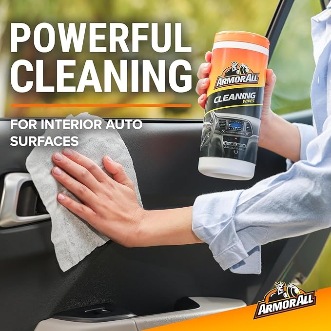 Armor All Car Cleaning Wipes, Gifts for Dad, Wipes for Car Interior and Car Exterior, 90 Wipes Each (Pack of 6)