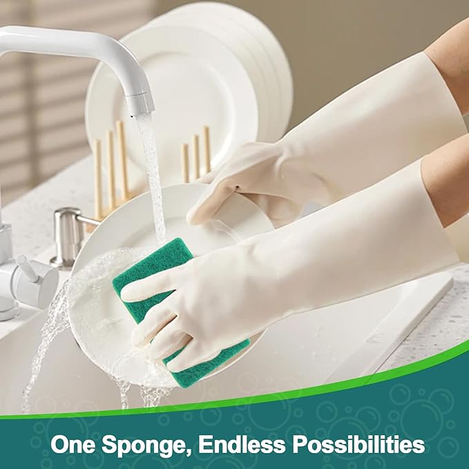 Sponges Kitchen,Non-Scratch Dish Sponge,Biodegradable Sponges for Dishes,The Most Suitable for Cleaning Kitchen Tableware and pots - 24 Pack