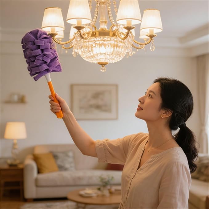 360° Electrostatic Duster Refills, The Sustainable Choice for a Dust-Free Home, Washable Duster Refills Reusable, Duster Refills Washable for Hand Duster, High-Density Microfiber (5 Refills)