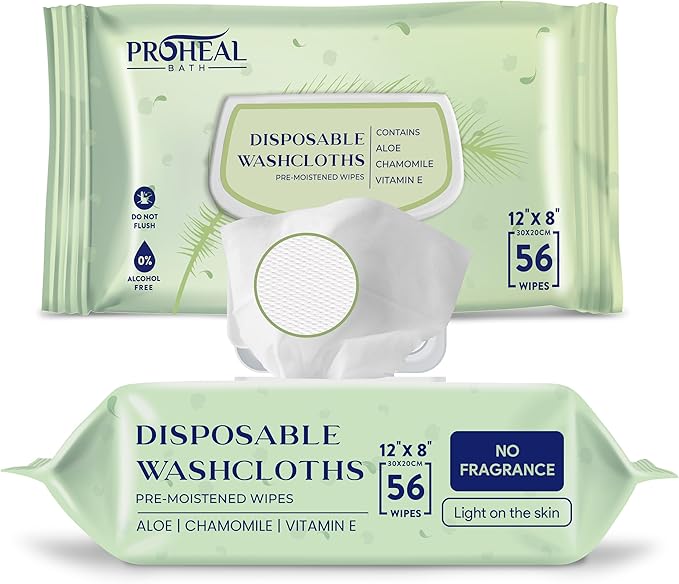 X Large Wet Wipes for Adults - 2 Packs of 56 [112 Count] Disposable Incontinence Wipes, 12" x 8" Adult Wipes for Elderly - Personal Body Wipes for Women and Men, Pre Moistened Adult Washcloths