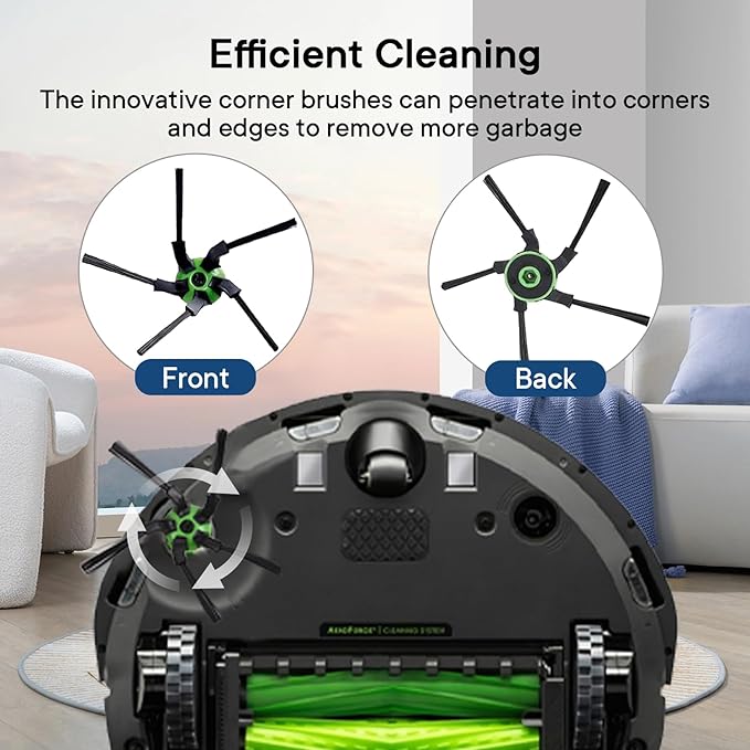 Chrostion Replacement Parts Kit Compatible with iRobot Roomba s9 (9150) s9+ s9 Plus (9550) s Series Vacuum Cleaner, 1 Set of Multi-Surface Rubber Brush,4 Side Brushes,4 Filters,4 Dust Bags