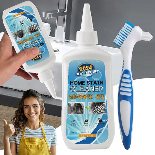 Mold Stain Remover Gel, Washing Machine Gasket Cleaner for Front Loader Washer Rubber Seal Home Stain Removal Gel for Grout, Caulk, Refrigerator, Shower, Bathtub, Bathroom Cleaning Solution (5 Fl Oz)