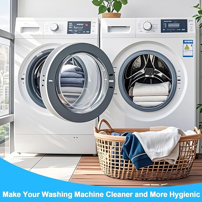 Washing Machine Cleaning Brush Kits,Front Load Washer Scrub Cleaner Tools Accessories-1 Pcs Drum Laundry Cleaner Brush and 5 Pcs Crevice Cleaning Brush for Tight Spaces and Washer Rubber Seal