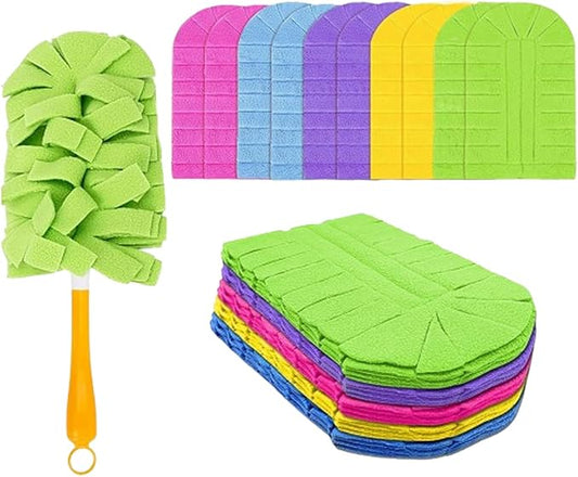 360°Electrostatic Duster Refills — The Sustainable Choice for a Dust-Free Home,Reusable Duster Refills,Duster Refills Reusable,Reusable & Washable Microfiber Dusting Heads,for Home Office Car (E)